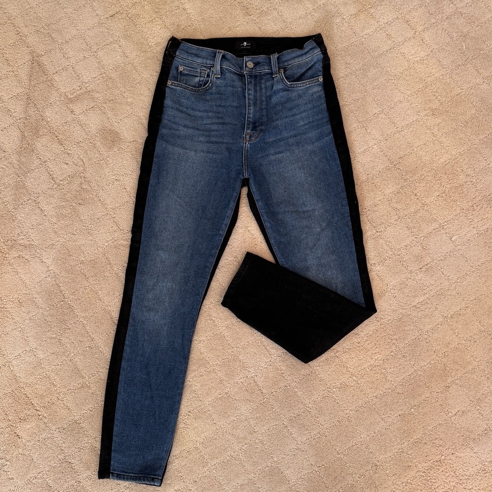 7 For All Mankind High Waist Ankle Skinny